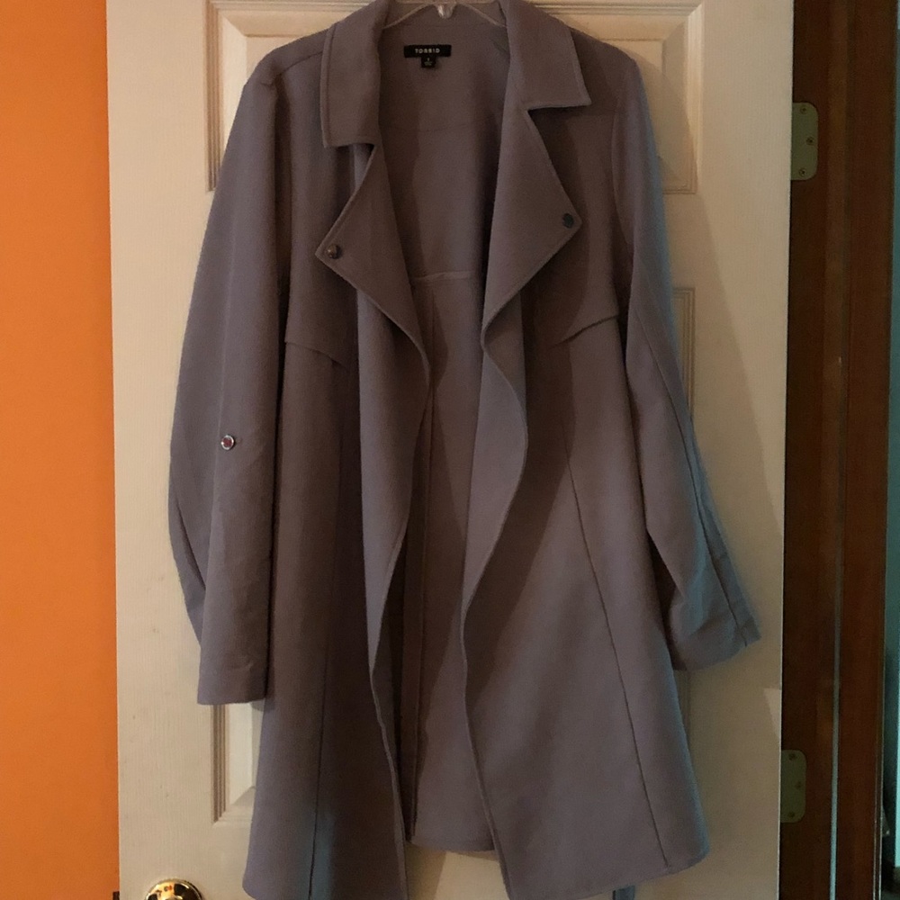 Trench style light weight over coat